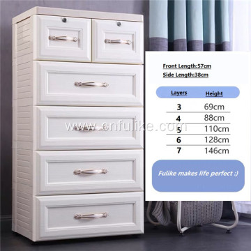 Multilayer Storage Cabinet for Baby Plastic Drawer